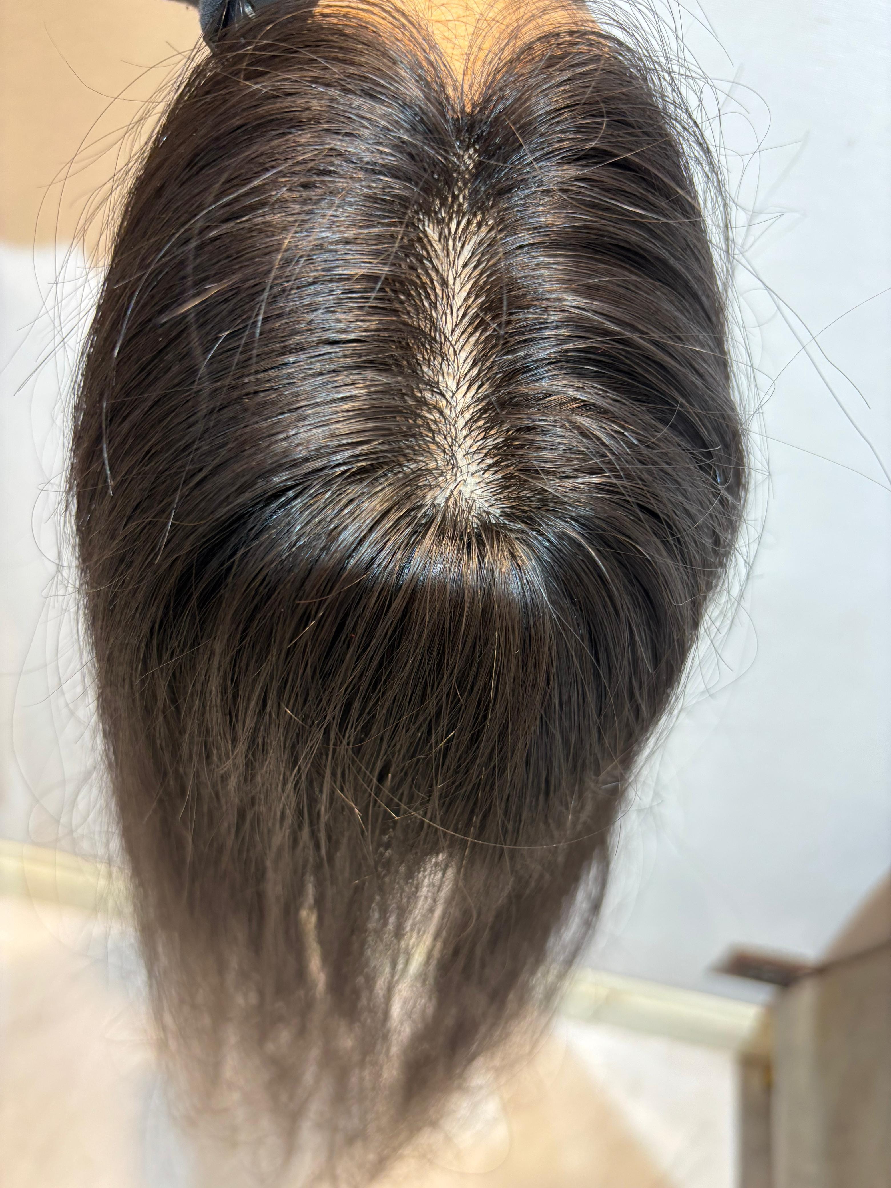 Hair Topper for Volume & Thin Hair | Silk Base | Natural Black | Straight | Remy Hair India