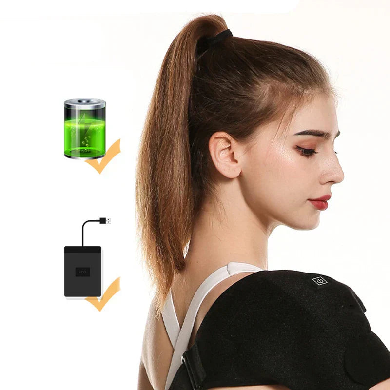 Usb Electric Heating Shoulder Brace Massage Wrap